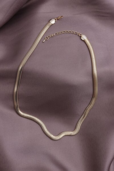 Süspüs Accessories قلادة سلسلة ثعبان فضية