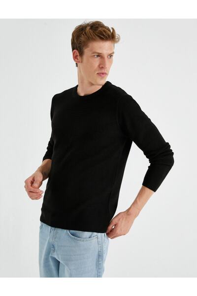 Koton Pullover mit Rundhalsausschnitt