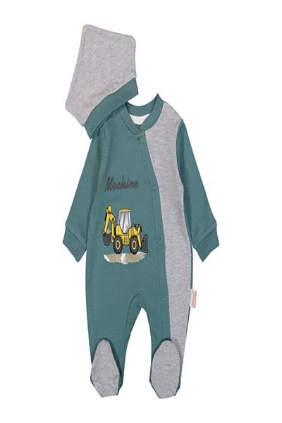 Beyaz Bebek Printed Tractor Men's Overalls