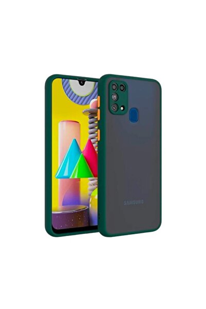 Ally Mobile Sm Galaxy A21s (sm-a217) Kamera Korumalı Premium Silikon Kılıf Yesil