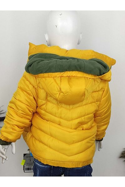 Midimod Gold Unisex 1-6 Years Winter Hooded Fleece Sleeve Elastic Coat