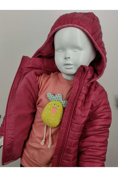 Midimod Gold Unisex 1-6 Years Winter Hooded Fleece Sleeve Elastic Coat