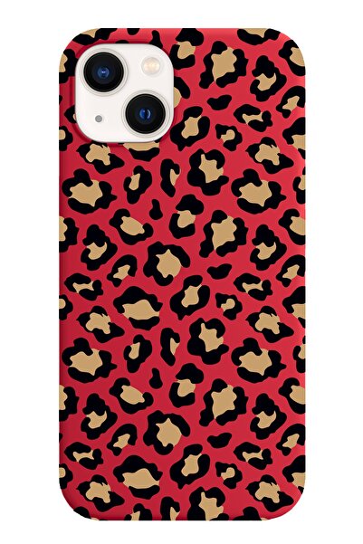 shoptocase Iphone 13 Lansman Leopar Desenli Telefon Kılıfı
