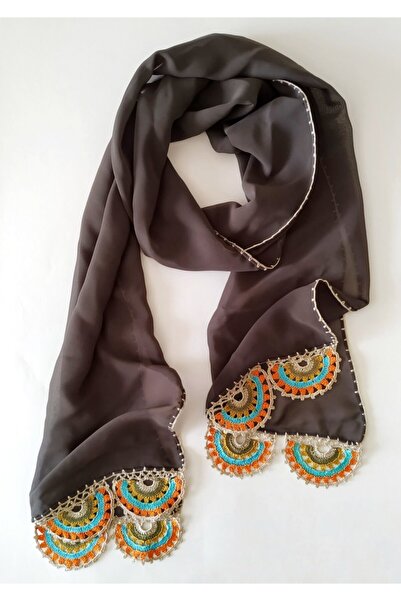 Halley Concept وشاح شيفون مطرز