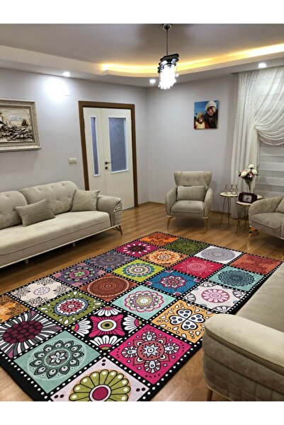 zirvetedarik Kadife Kumaş Lastikli Halı Örtüsü