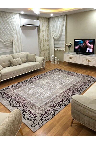 zirvetedarik Kadife Kumaş Lastikli Halı Örtüsü