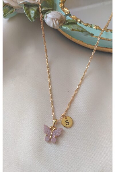 Asia by Leuvoié S Harfli Pembe Kelebek Kolye