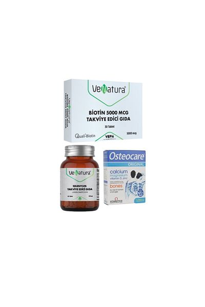 VeNatura Calcium, Magnesium, Vitamin D3, Zinc 30 Tablets + Selenium 90 Tablets + Biotin 30 Tablets