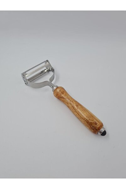 Snow Homs مقشرة الخضار والفواكه بمقبض خشبي مزدوج الجوانب