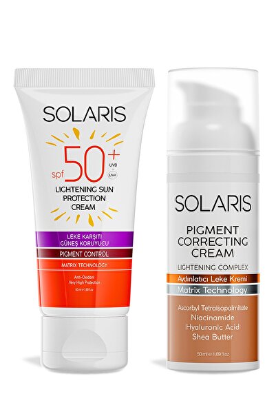 SOLARIS Leke Karşıtı Spf 50 Güneş Koruyucu Krem 50 ml Ve Leke Karşıtı Aydınla...