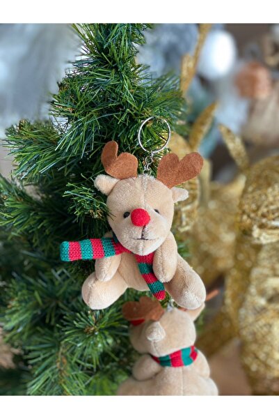 QUEEN AKSESUAR عيد الميلاد الكبير للعام الجديد - سلسلة مفاتيح من القطيفة، هدي...