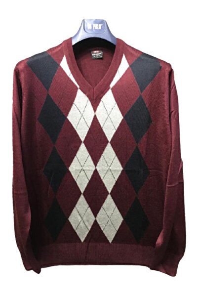 Nacar Erkek V Yaka Ince Triko Kazak