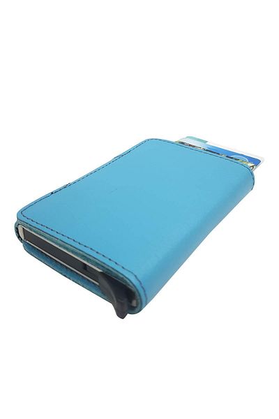 TREND West Polo Mechanism Card Holder Genuine Leather Turquoise 5510
