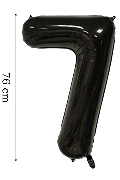 ELGALA بالون فويل رقم 7 بالون هيليوم 76 سم لون أسود