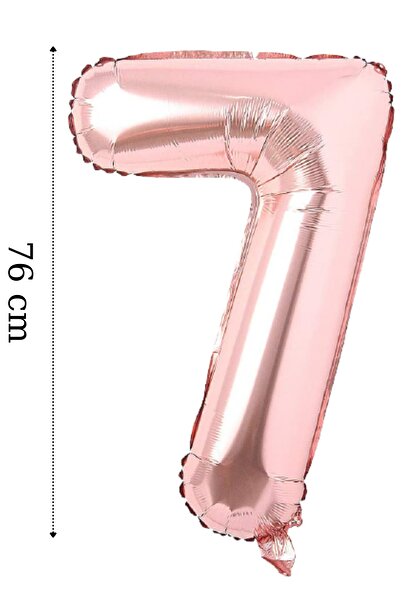 ELGALA بالون فويل رقم 7 بالون هيليوم 76 سم لون وردي