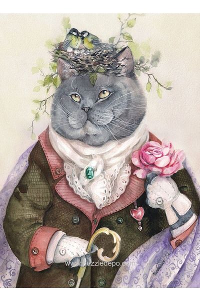 Nova Puzzle 1000 Pieces Socialite Cat with Poet Spirit - Tatiana Plovetskaya