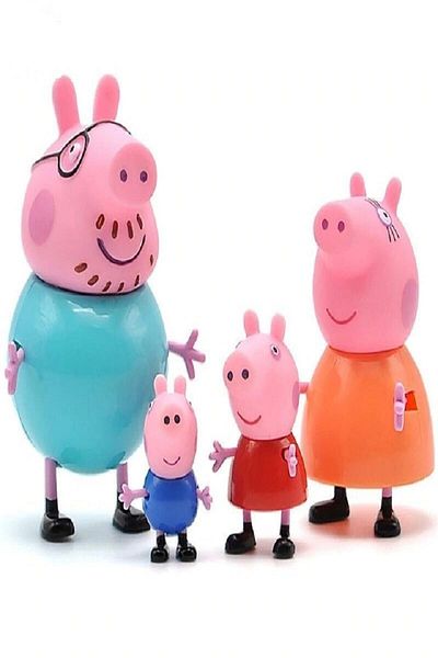 BANDAI Peppa Pig Action Figure - Pig Peppa Family Accessory Figure Full Set
