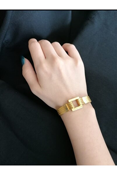 asaf kuyumculuk Trabzon Hasırı 5 Sıra Bileklik Gümüş Altın Kaplama