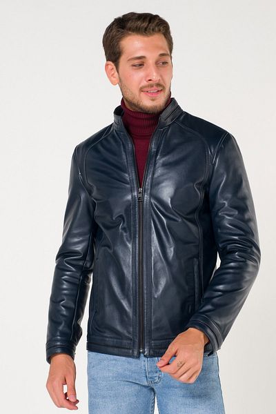 Short leather blazer store