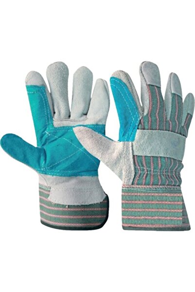 Junior Eldiven Deri Yeşil Takviyeli