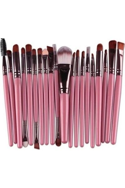 Rose Pink Deal Bear 20-Piece Makeup Brush Set