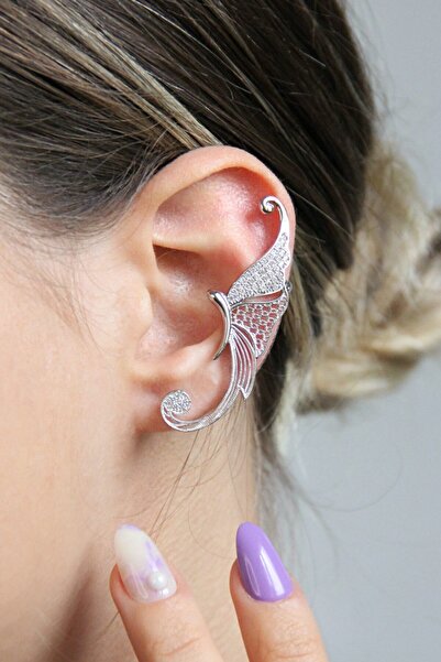 Argentum Concept 925 Ayar Gümüş Kelebek Figürlü Kıkırdak Küpe - K013401