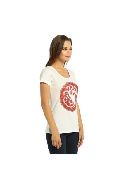 Bant Giyim - Game of Thrones Targaryen White Women's T-Shirt