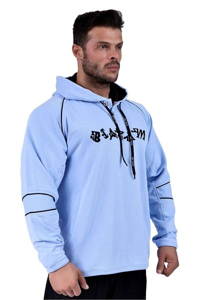 Big Sam Hooded Blue Winter Sweatshirt 4549