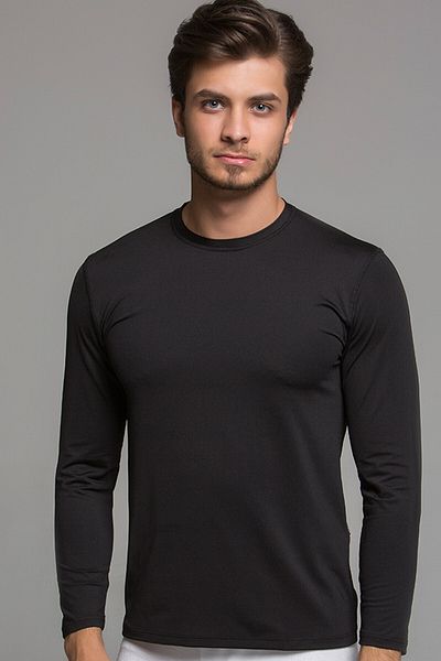 THERMOFORM Μαύρο μακρυμάνικο εσώρουχο μικροϊνών (Hzt18001-syh)
