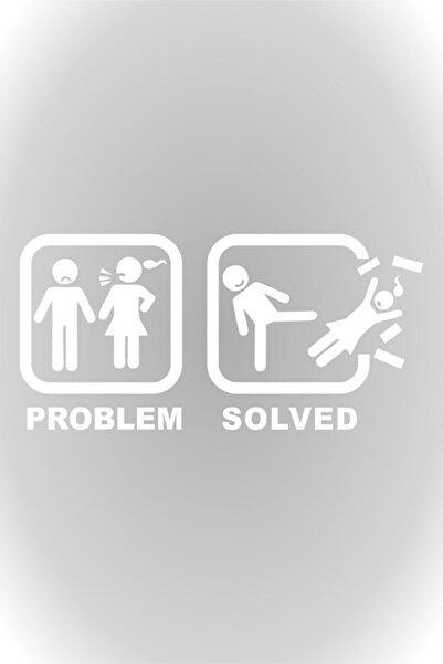 Dijitonline Problemă rezolvată Problemă rezolvată Autocolant Auto Autocolant Parbriz 20 X 9,5 Cm