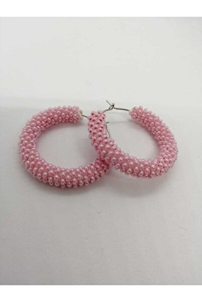 Pembe Boncuk Küpe