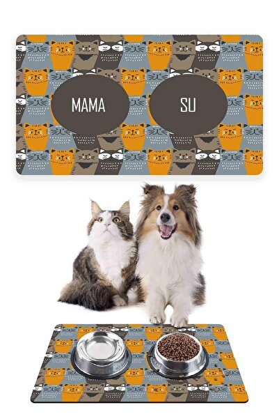 Patipeti بساط تغذية الحيوانات الأليفة بالطعام والماء، قاعدة ماصة سهلة التنظيف...