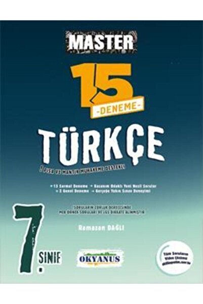 Okyanus Yayıncılık Okyanus 7.sınıf Master Türkçe 15 Li Deneme