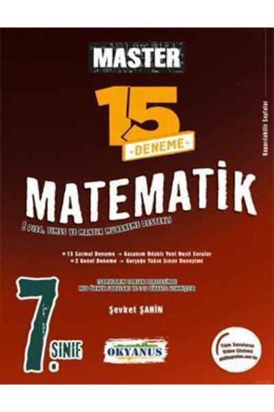 Okyanus Yayınları OKYANUS YAYINCILIK 7. SINIF MASTER MATEMATİK 15'Lİ DENEME