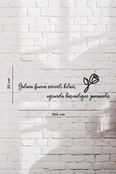 AHWALL Küçük Prens, Gülü Bunca Önemli Kılan Uğruna Harcadığın Zamandır Yazılı Dekoratif Ahşap Tablo