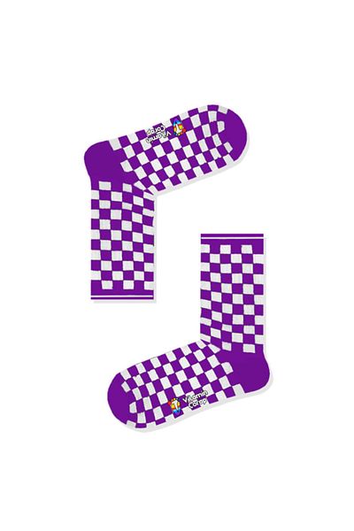 Vitamin Çorap Лилави спортни чорапи Checker