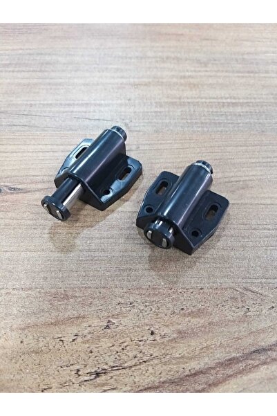 ARON (2 Adet) Mıknatıslı Mobilya Cam Kapak Iticili Çıtçıt Siyah