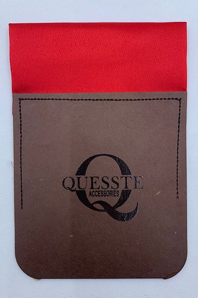 Quesste Accessory Men's Red Handkerchief - Ready Folded, Pocket Collar