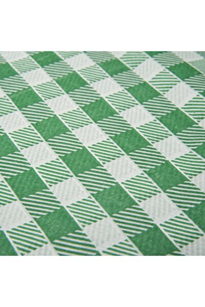Pratikser Tek Kullanımlık Masa Ve Aktivite Örtüsü Sıvı Geçirmez-1 Rulo 10'lu - 100x120 Cm - Yeşil Kareli
