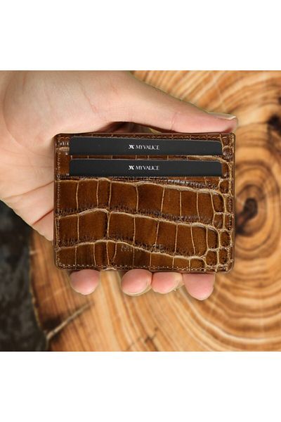 My Valice Unisex Genuine Leather Wallet And Card Holder 1802 Walnut
