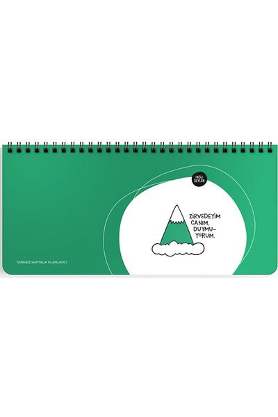 KESKİN COLOR Weekly Planner Spiral 13x27 cm Planner με αυτοκόλλητο με σπείρα