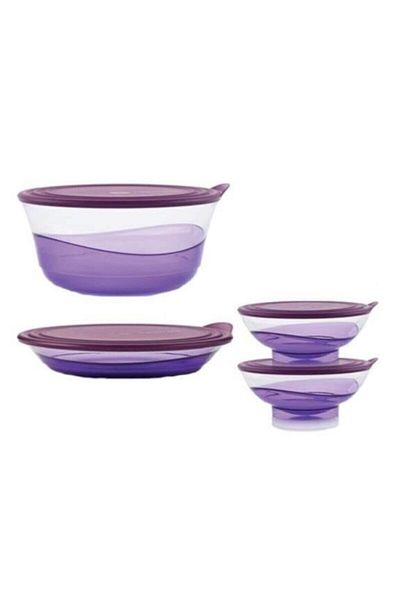 Tupperware Purple 4-Piece Drip Storage Set