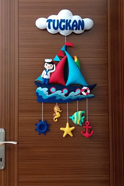 Tuğkan Isimli Denizci Çocuk Odası Kapı Süsü