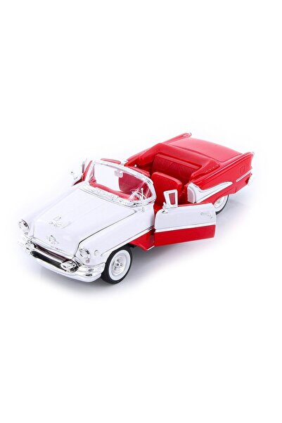 WELLY 1955 Oldsmobile Super 88 Üstü Açık Kırmızı 1:18 Model Araba