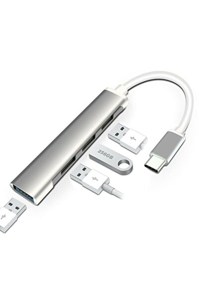 Grc Accessory Type-c To Usb Hub 4 Port Usb Macbook Type-c Den Usb Dönüştürücü Usb Çoklayıcı Adaptör Kablo