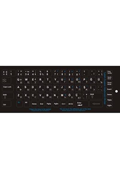 OEM Rusça Klavye Etiketi Çıkartma Harf Sticker Pvc 002