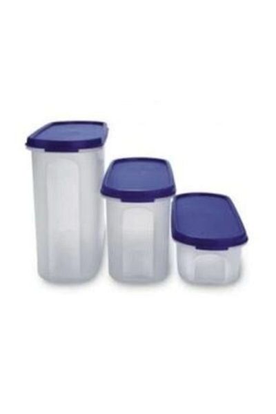 Tupperware Oval Set 3 Pieces Dark Blue / 500 ml - 1.1 Lt - 1.7 Lt