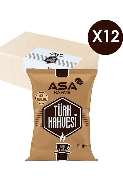 Comodo Coffee Asa Coffee Turkish Coffee 100 Gr (12 Pieces)
