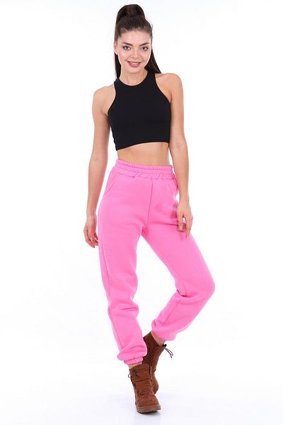 LACASE Women's Pink Elastic Leg Sweatpants