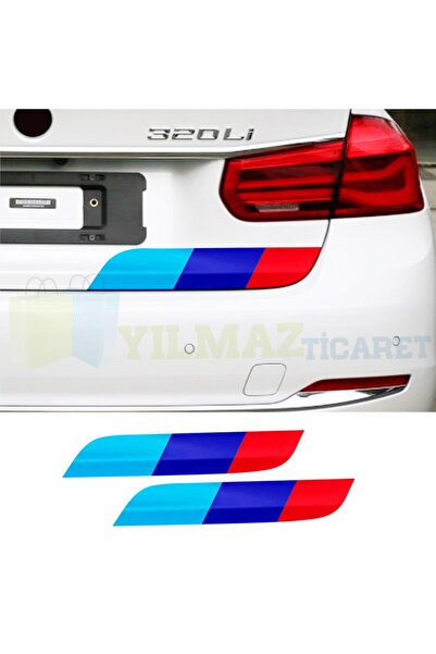 yılmazetic Bmw M Şerit Oto Sticker Bagaj Tampon Araba Yapıştırma Etiket Çıkar...